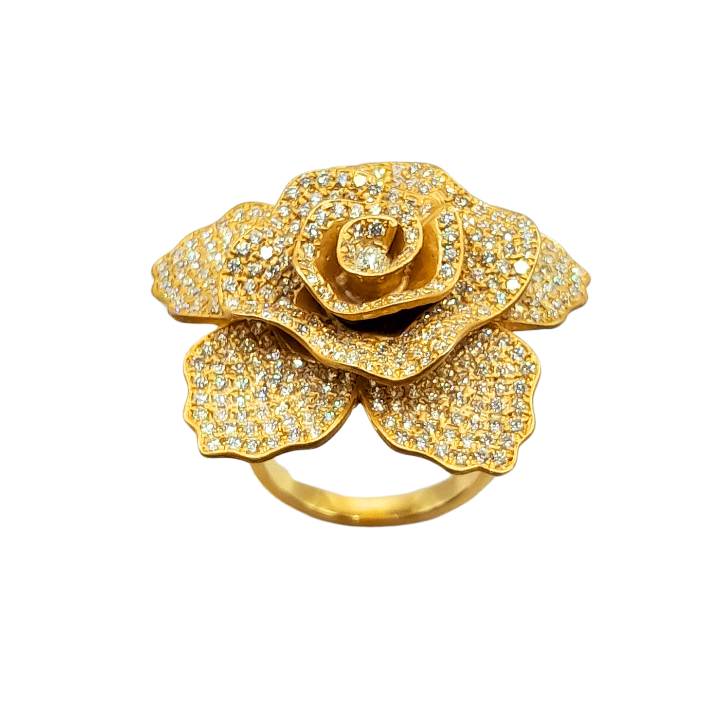 Pavè Flower Ring