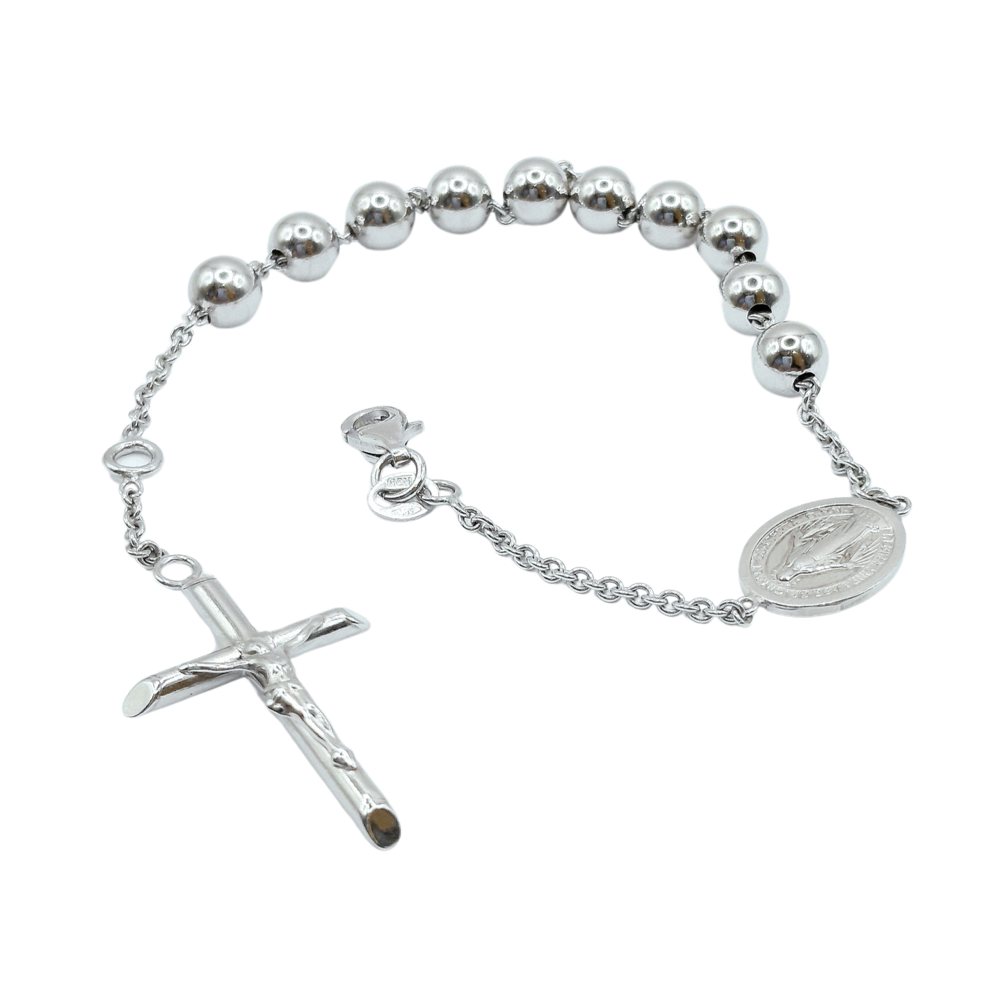 White Gold Rosary Bracelet