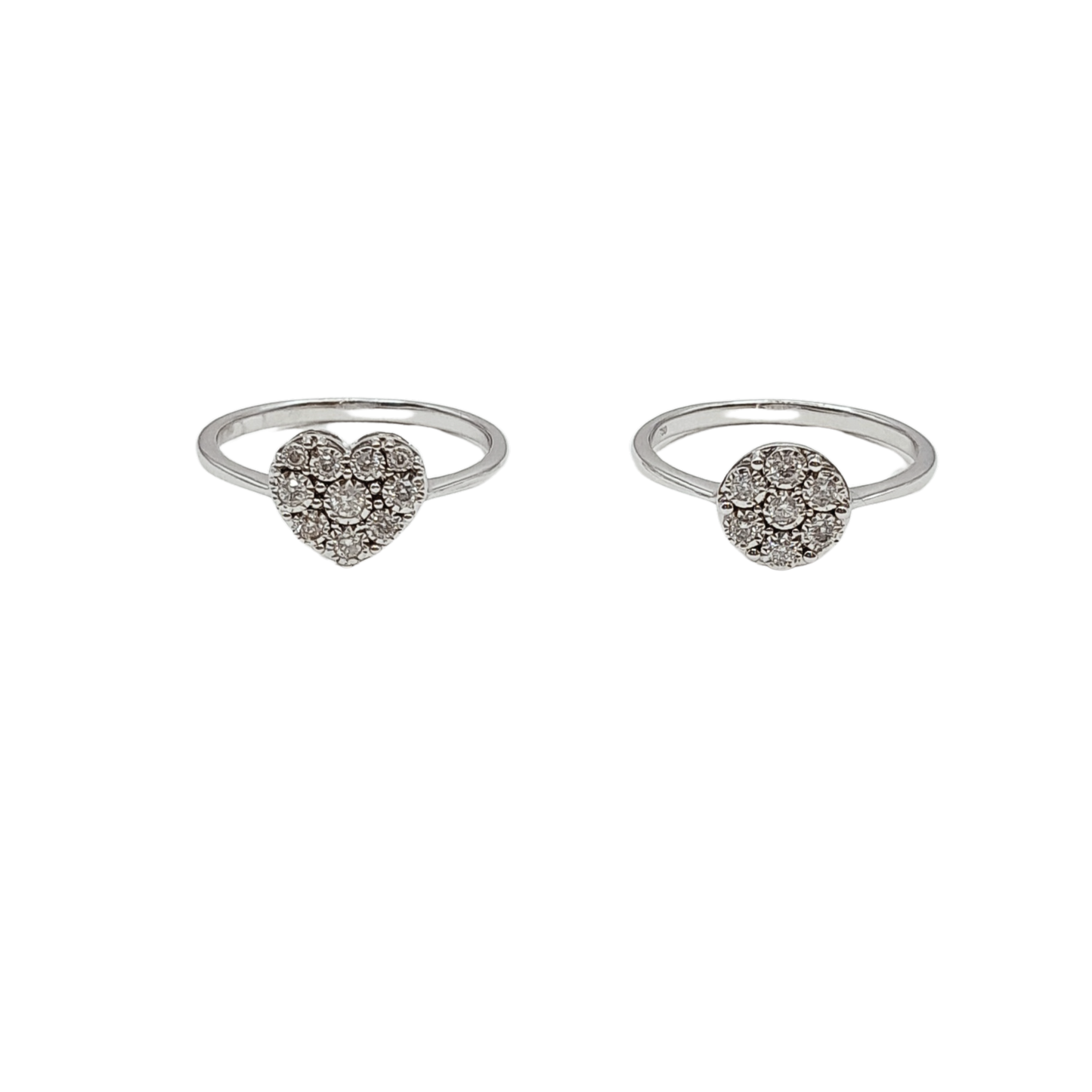 White Gold Dainty Rings