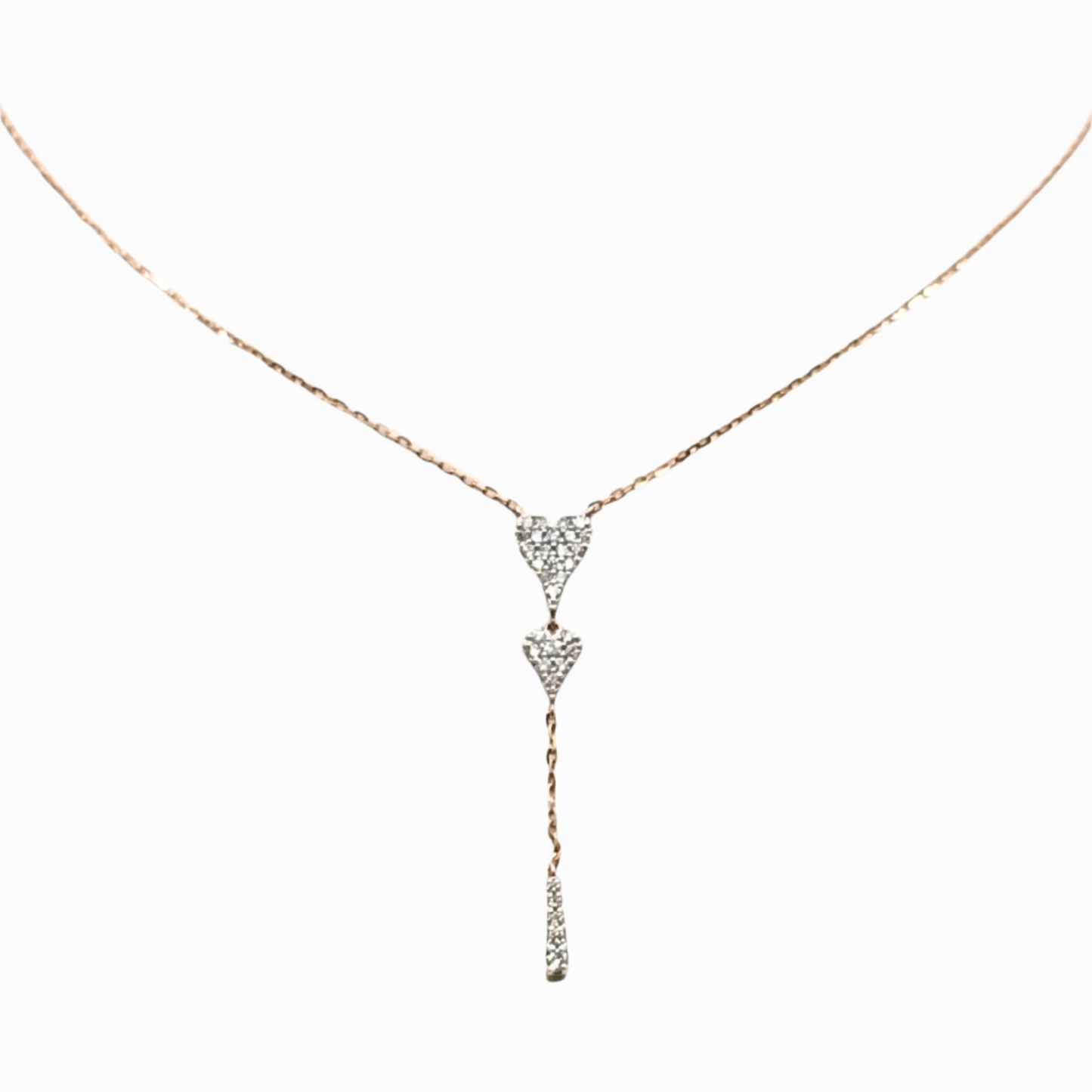 2 Dangling Heart Necklace