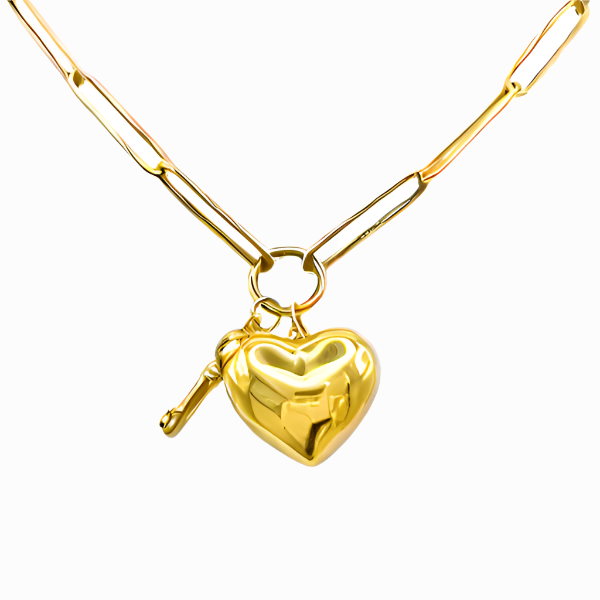 Heart & Key Necklace