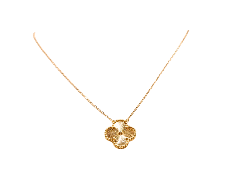 Flower Yellow Gold Necklace