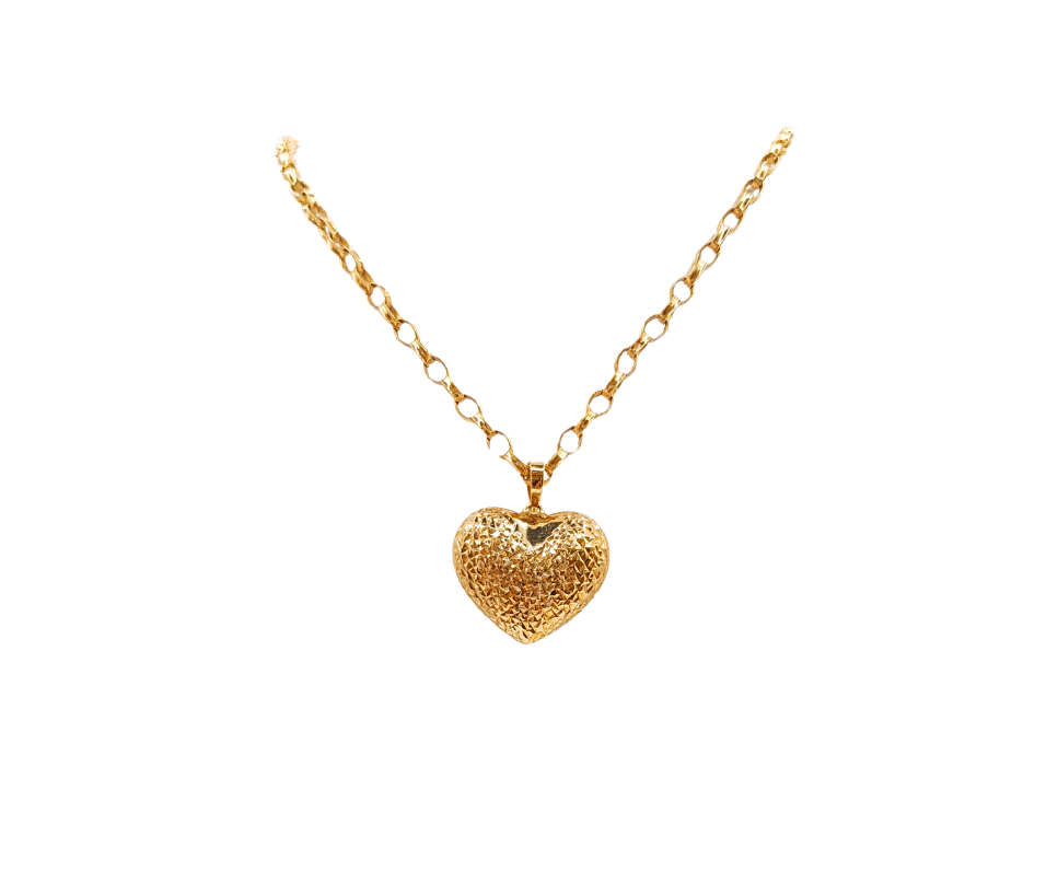 Big Dia Cut Heart Pendant