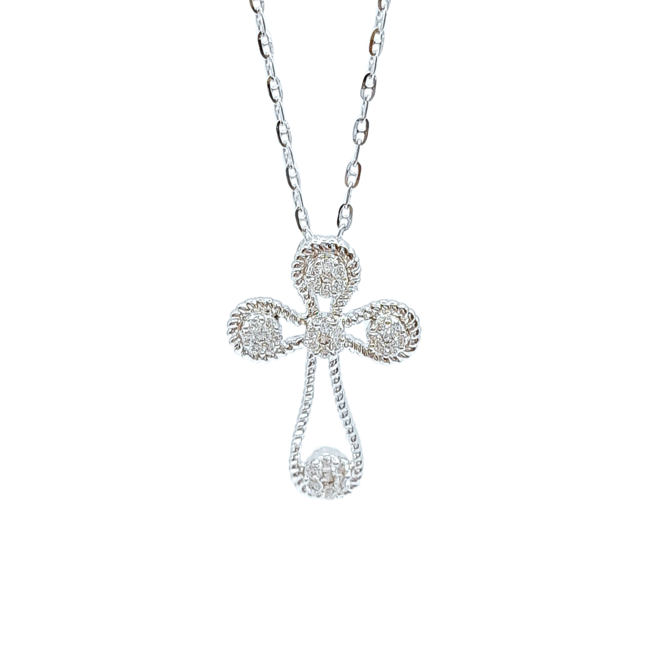 Cross with Illusion Diamond Pendant