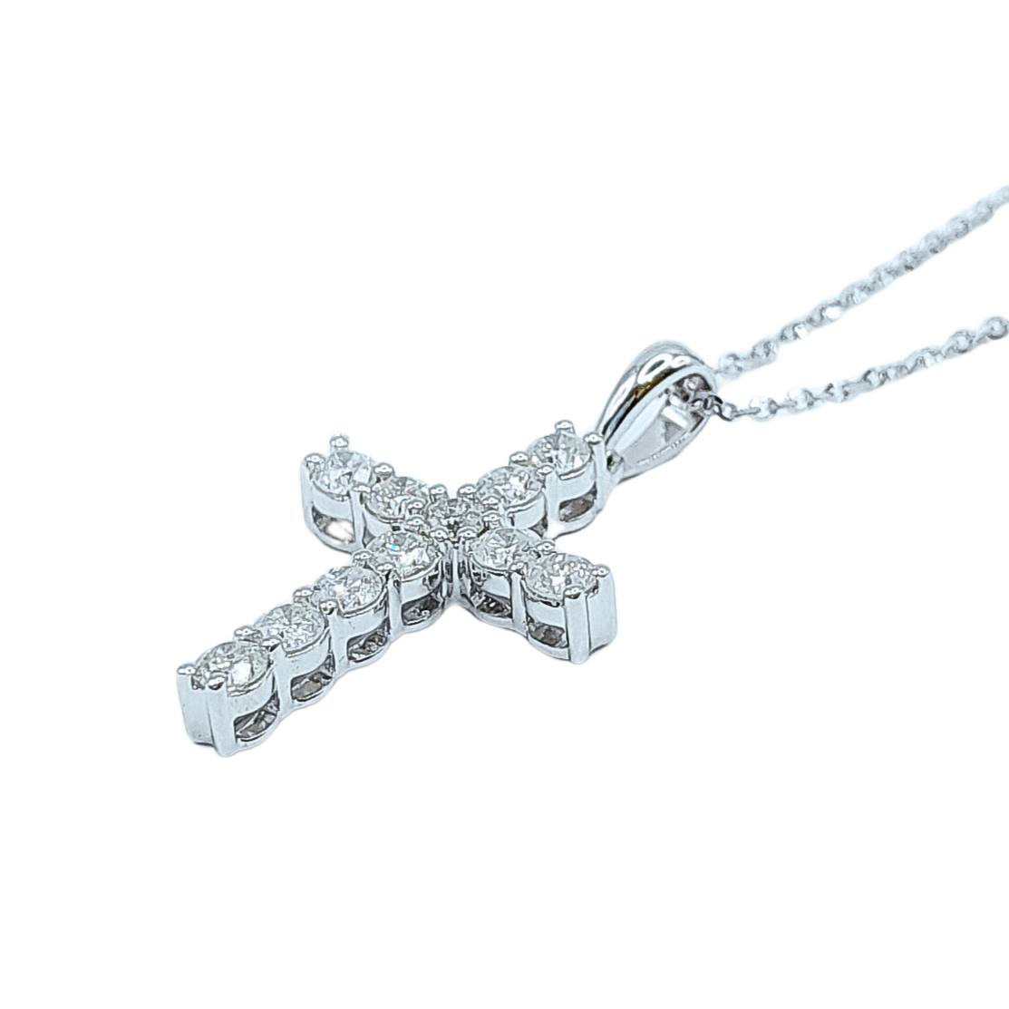 White Cross Necklace