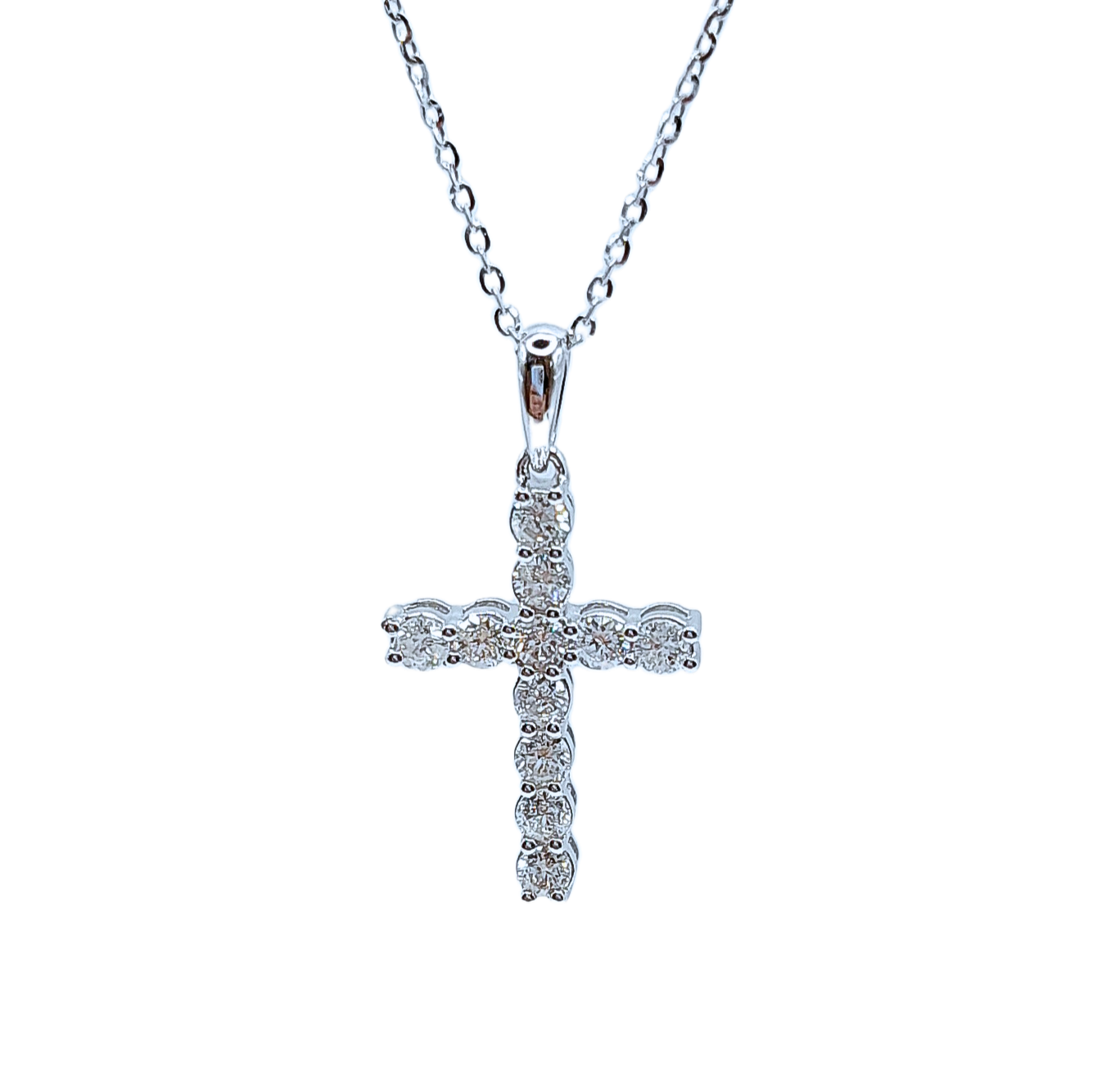 White Cross Necklace