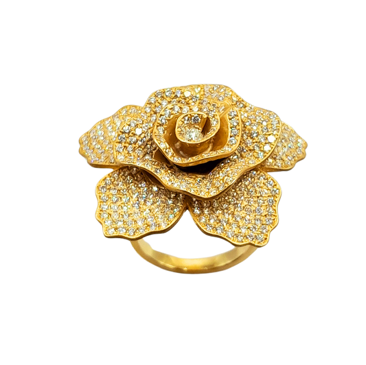 Pavè Flower Ring