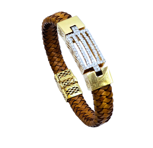 Men's Leather Bangle