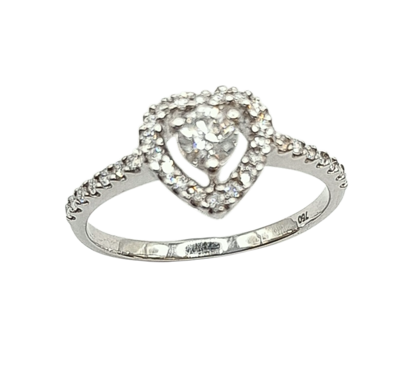 Diamond Heart Shaped Ring