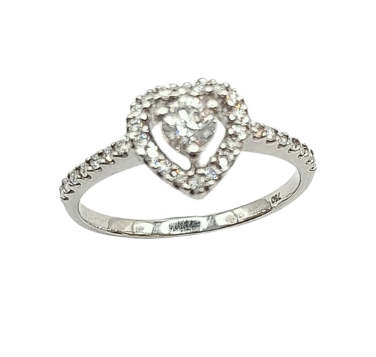 Diamond Heart Shaped Ring