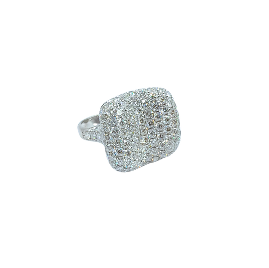 Pavè Square Ring