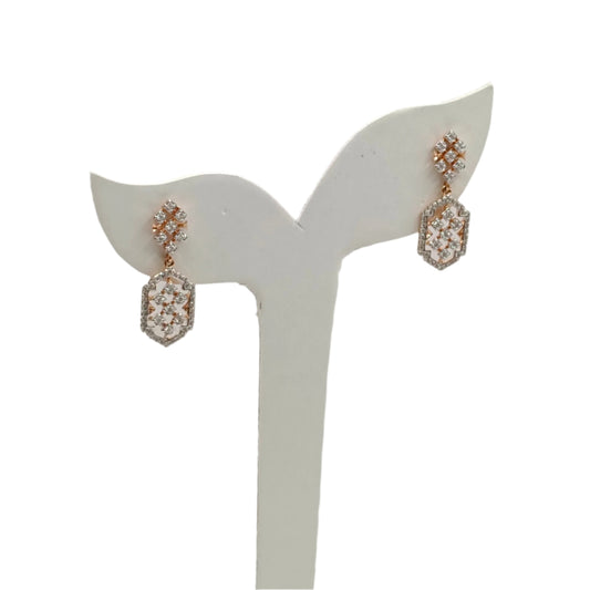 Dangling Hexagon Shape Earring