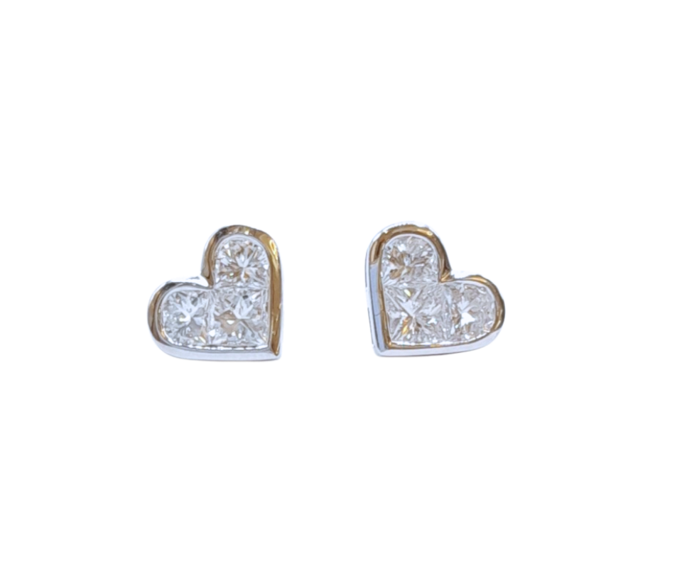 Diamond Heart Earring