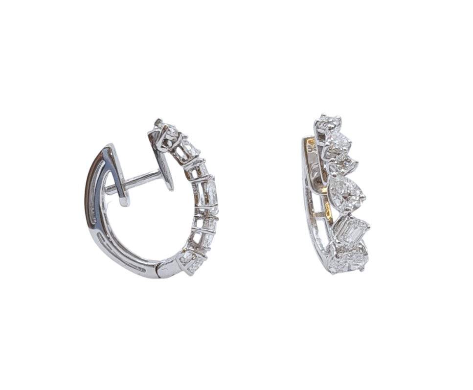 Diamond loop earring
