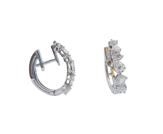 Diamond loop earring