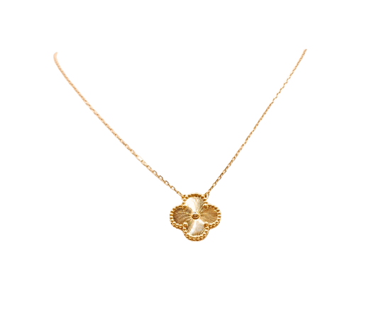Flower Yellow Gold Necklace