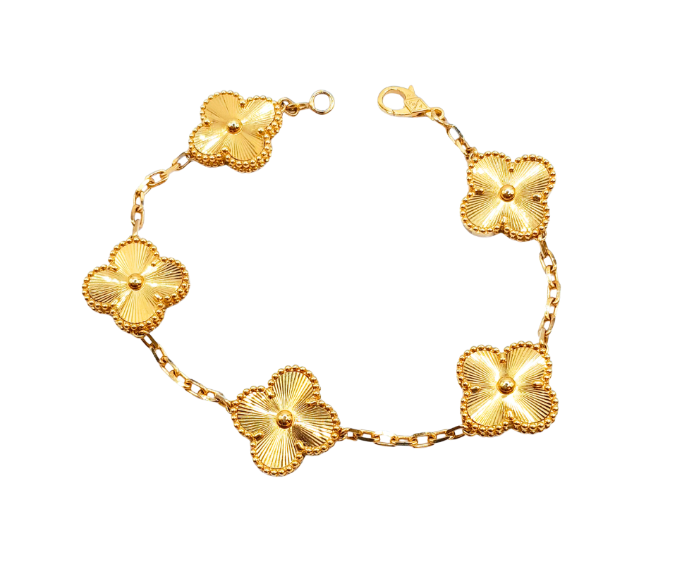 Flower Yellow Gold Bracelet