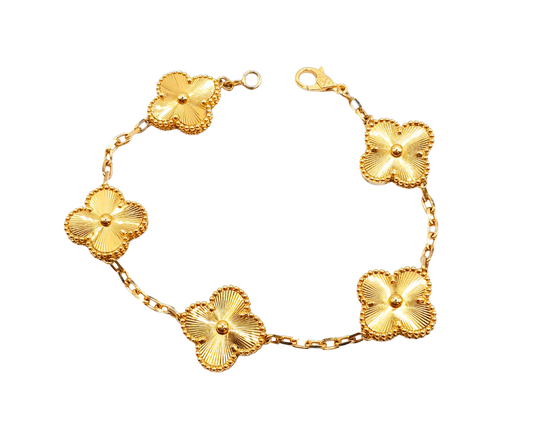Flower Yellow Gold Bracelet