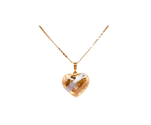Tri Color Heart Pendant
