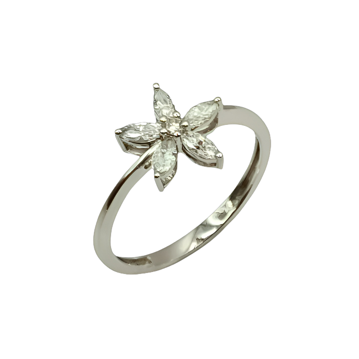 Flower Marquise Ring